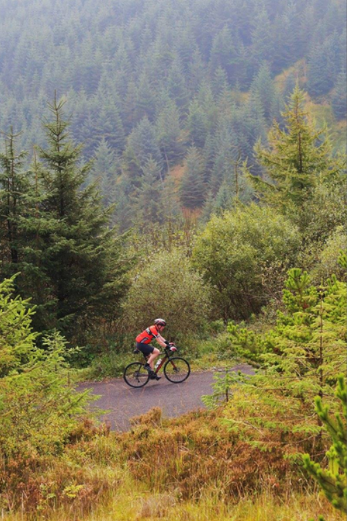 Cycling in the Slieve Bloom mountains. One of the many events I completed on the way to cycling over 50,000km